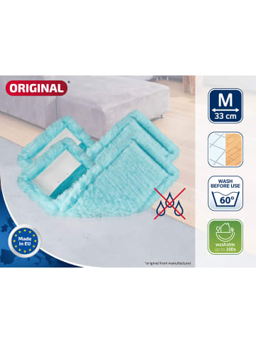 Leifheit  Wischbezug CLEAN TWIST M Ergo POWER CLEAN M 2er Set türkis 39,0 x 16,0 x 2,0 cm