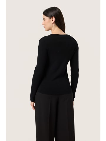 Soaked in Luxury Strickpullover SLSina Gerade Passform in Black