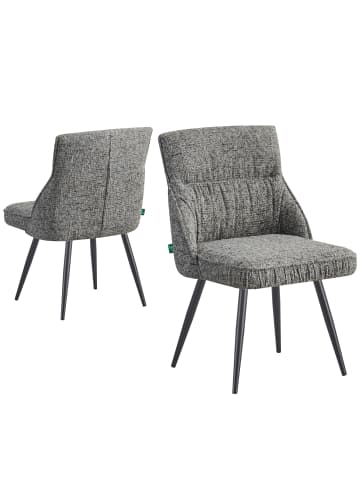 DUBI Möbel 2er-Set: Drehstuhl ALESSIA in Dunkelgrau - (B)49 x (H)83 x  (T)62 cm