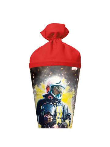ROTH Schultüte groß Feuerwehrmann 70 cm, Glanzfolie in Rot