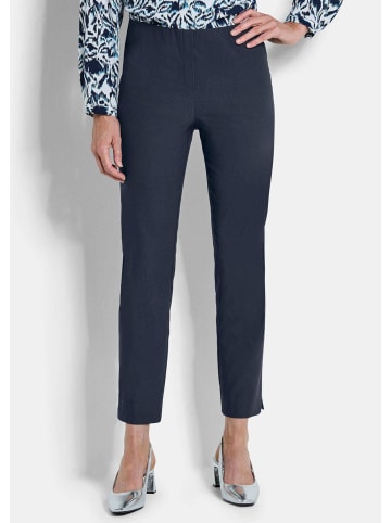 GOLDNER Bengalinhose Elegante 7/8-Hose mit Schlupfbund in marine