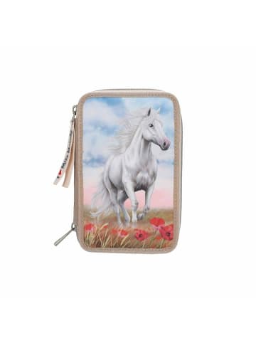 Depesche 3-Fach Federtasche Poppy Sand Miss Melody 20 x 13 x 7,5 cm in beige