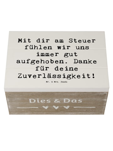 Mr. & Mrs. Panda Holzkiste Spruch Busfahrer Sicherheit mit Spruch in Weiß