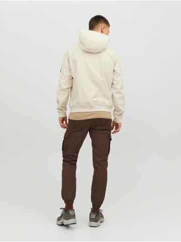 Jack & Jones Softshell Jacke mit Kapuze Trekking Outdoor Blouson JJEBASIC in Sand