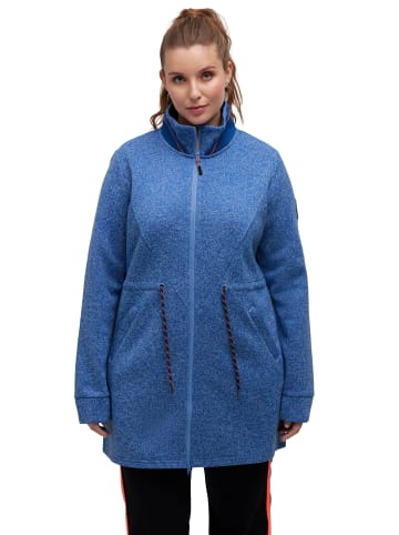Ulla Popken Sweatjacke in stahlblau