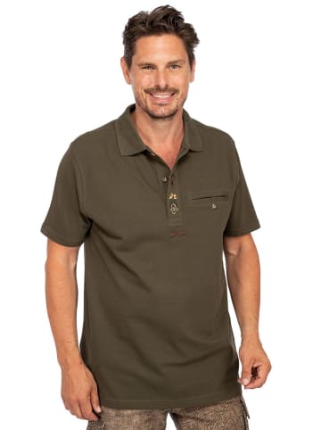 OS-Trachten Poloshirt 428007-2711 in taupe