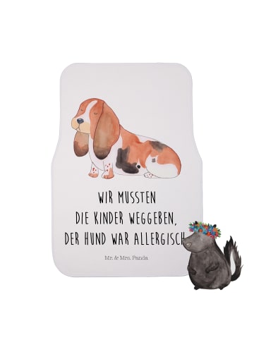 Mr. & Mrs. Panda Automatte Hund Basset Hound mit Spruch in Weiß