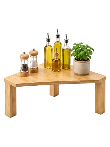 relaxdays Arbeitsplatten-Regal in Natur - (B)30 x (H)15 x (T)30 cm