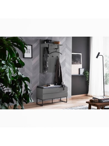 home24 Garderobenbank Zaddy in Dunkelgrau