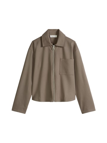 Marc O'Polo Jersey-Zip-Jacke loose in Chalky Brown