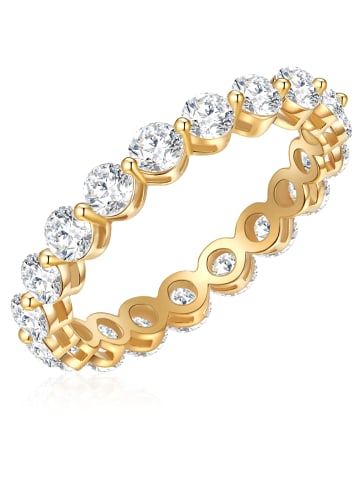Yokoamii Ring Metall-Legierung Glaskristall in gelbgold