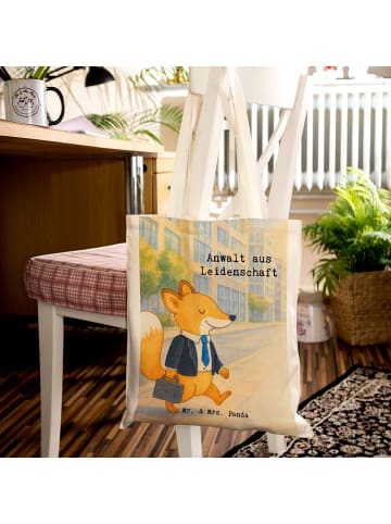 Mr. & Mrs. Panda ToteBag Anwalt Leidenschaft Design mit Spruch in Weiß