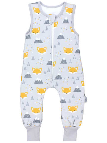 TupTam Baby Ganzjahresschlafsack mit Beinen 2,5 Tog in grau/gelb