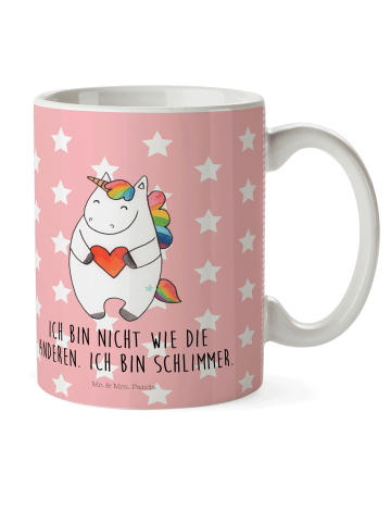 Mr. & Mrs. Panda Kinderpott Einhorn Herz mit Spruch in Rot Pastell