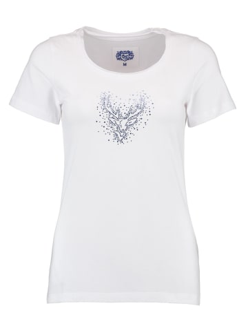 OS-Trachten T-Shirt Wimporo in weiß-hellblau