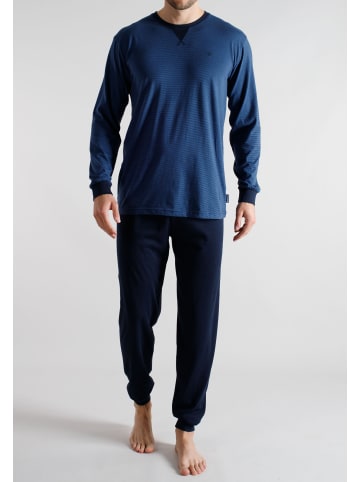 Tom Tailor Pyjama Nevada in blau-mittel-Ringel