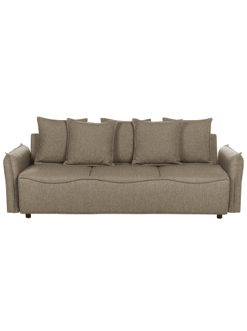 Beliani Schlafsofa KRAMA in Braun/Schwarz - (W) 225 x (H) 62 x (L) 93 cm