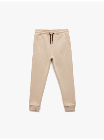 KOTON SWEAT BOTTOMS in Beige
