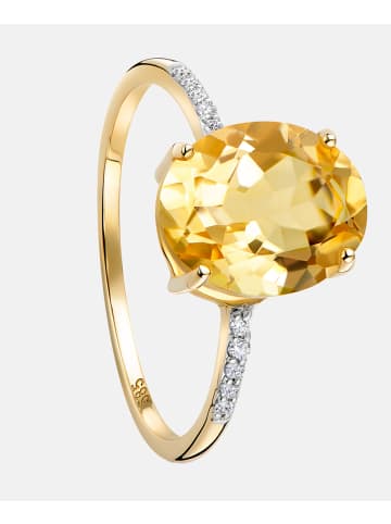 Diamant L'éternel Ring aus 585 Gelbgold mit 2.14 Karat Diamant mit Citrin
