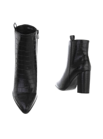 Ital-Design Stiefelette in Schwarz und Grau