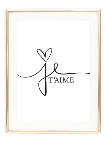 Tales by Jen Poster / Kunstdruck "Je t'aime" I Ohne Rahmen