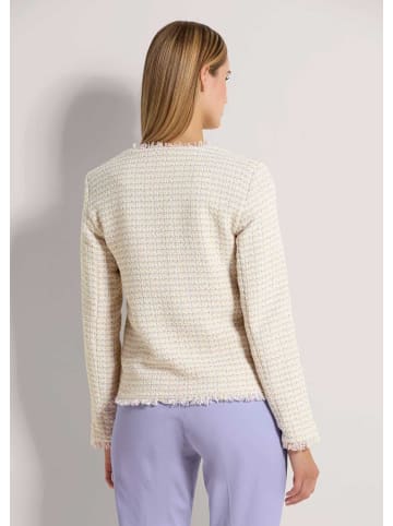 MADELEINE Kurzer Bouclé-Blazer in perlweiß / hellamethyst