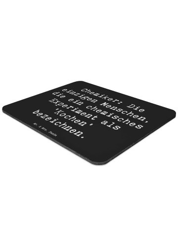 Mr. & Mrs. Panda Mousepad Spruch Chemiker Koch mit Spruch in Schwarz