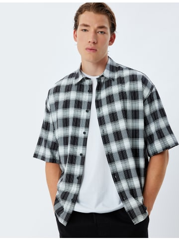 KOTON Shirt in Schwarz Karomuster