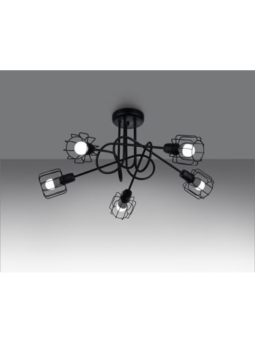 Nice Lamps Deckenleuchte SALOM 5S schwarz (L)58cm (B)58cm (H)28,5cm
