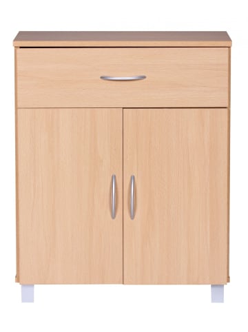 KADIMA DESIGN Sideboard mit 2 Türen & 1 Schublade: Modernes Stauraummöbel in Braun