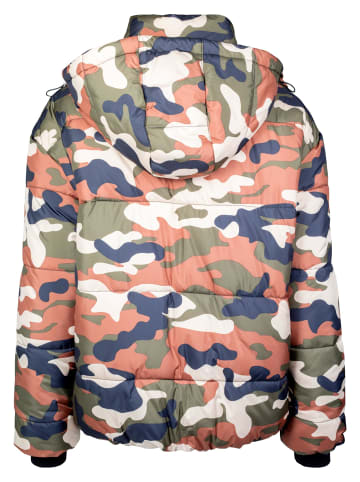 Urban Classics Puffer-Jacken in orange Flecktarn