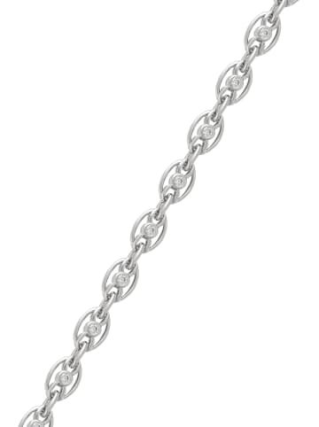 faina Women Chain Link Bracelet With Rhinestones in Silver
