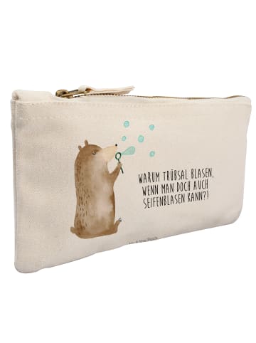 Mr. & Mrs. Panda Schminktasche Bär Seifenblasen mit Spruch in Weiß