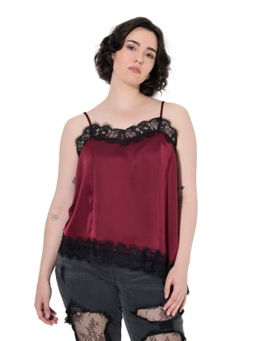 Ulla Popken Strick-Top in weinrot