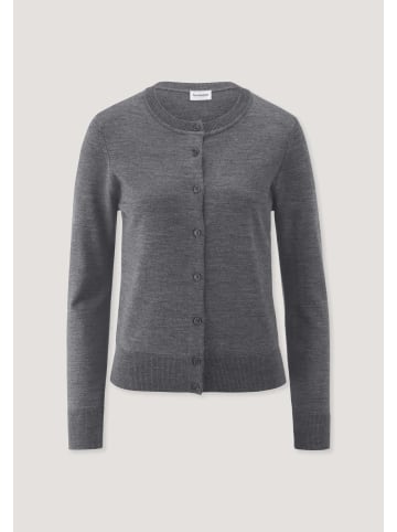 Hessnatur Hessnatur Strickjacke Regular aus reiner Bio-Merinowolle in grau