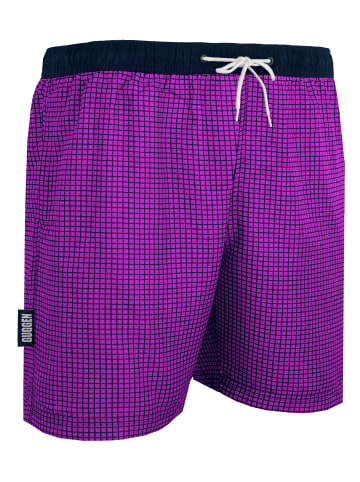 GUGGEN MOUNTAIN Badehose Kariert in Lila