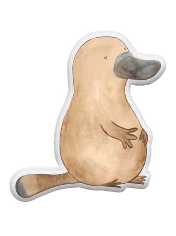 Mr. & Mrs. Panda kuschelkissen tier Schnabeltier Mut ohne Spruch in Weiß