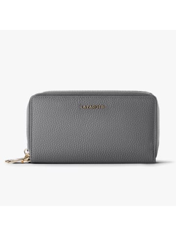Lazarotti Bologna Leather Geldbörse RFID Schutz Leder 20 cm in grey