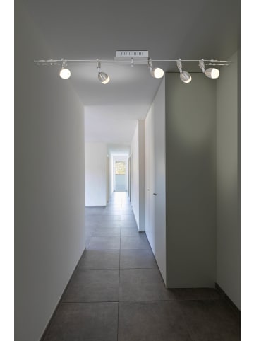 näve LED Deckenleuchte "TONY" in stahl-blank - (L)50 cm x (B)6 cm x (H)12 cm - EEK G