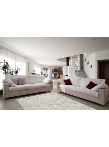 Kayoom Kurzflor Teppich Spark 110 in grau - silber - rechteckig