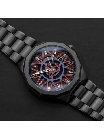 Holzkern Herrenuhr Solar Star Trek™ Klingon Jaspis/Rot
