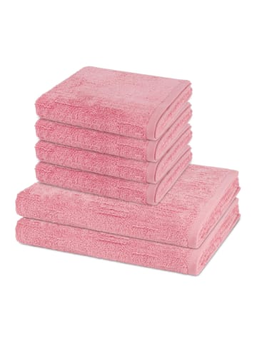 Ross 4 X Handtuch 2 X Duschtuch im Set Premium in Altrosa