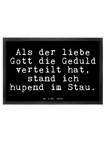 Mr. & Mrs. Panda Türvorleger Als der liebe Gott... mit Spruch in Schwarz