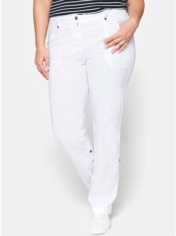 sheego Cargohose in weiß