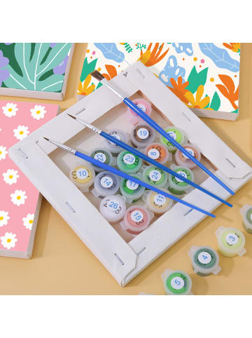 ARTNANAS Mini Malen nach Zahlen 6er Set-"Blüten & Muster"