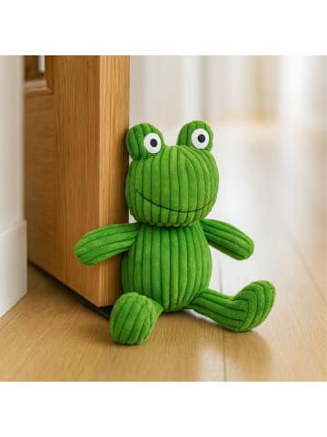 relaxdays Türstopper „Frosch“ in Grün – (B)10 x (H)30 x (T)10 cm