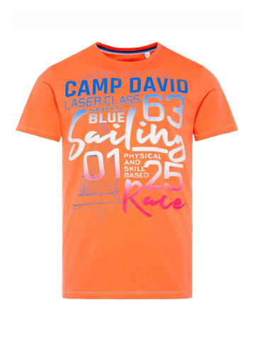 CAMP DAVID  T-Shirt 'Laser Sailing' in orange