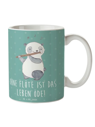 Mr. & Mrs. Panda Tasse Flöte Leben mit Spruch in Meeresbrise