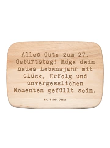 Mr. & Mrs. Panda Frühstücksbrettchen Spruch 27. Geburtstag mit S... in Transparent