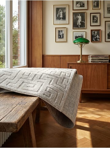 KADIMA DESIGN Läufer Geometrisch pflegeleicht Wohnzimmer Schlafzimmer Flur Esszimmer in Beige